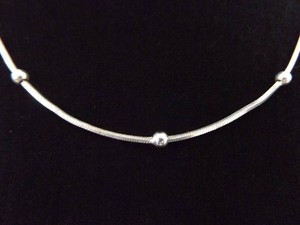 .925 Sterling Silver Bead Accented Necklace