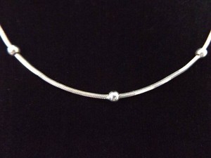 .925 Sterling Silver Bead Accented Necklace