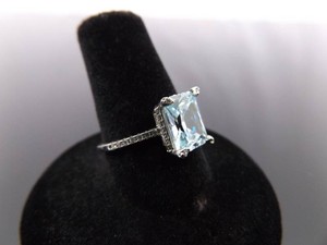 .925 Sterling Silver Topaz Ring Size 7