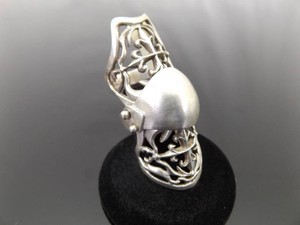 .925 Sterling Silver Medieval Style Hinged Knuckle Ring Size 10