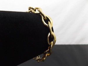 .925 Sterling Silver Vermeil Diamond Link Bracelet