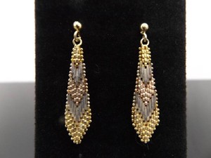 .925 Sterling Silver Multi Tone Vermeil Post Earrings