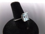 .925 Sterling Silver Topaz Ring Size 7