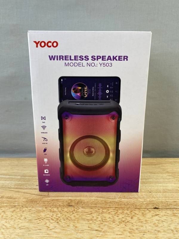 YOCO Y503 Black Wireless Speaker - Brand New