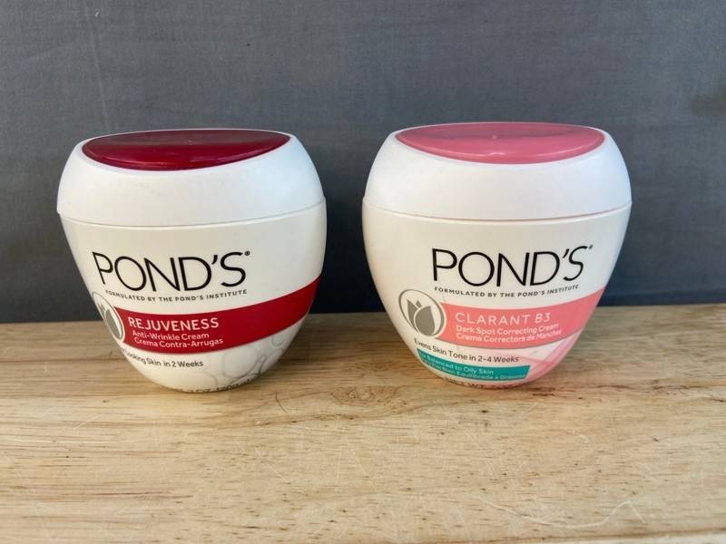 Ponds Rejuveness Anti-Wrinkle Cream, 7 oz & Clarant B3 Dark Spot Correcting Cream, 7 oz - Brand New