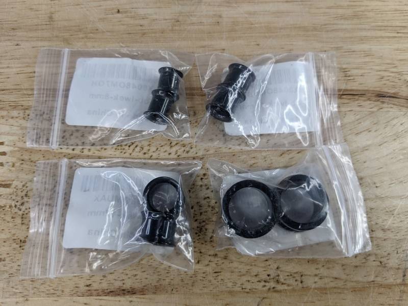 Surgical Steel Black Anodized Screw Fit Ear Stretching Lobe Plugs, 4 Total - Brand New