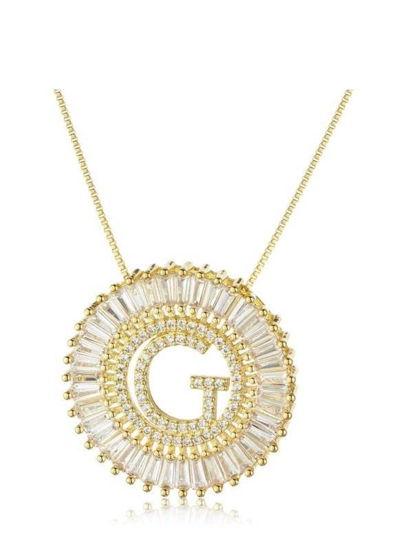Kelmall Collection G Pendant Necklace 18, Gold - Brand New