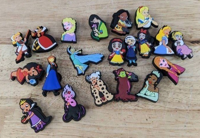 20 Brand New Disney Princess Character Croc Charms