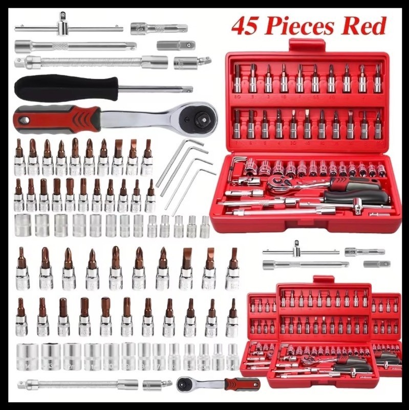 Mechanic 14 Drive Ratchet Wrench 45 Piece Set - Brand New