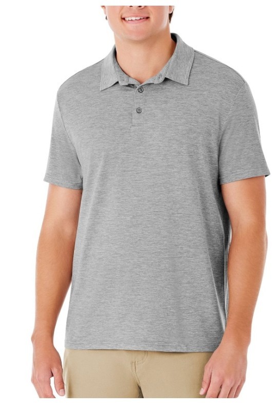 Members Mark Mens Favorite Soft Grey Polo, Size Small - Brand New