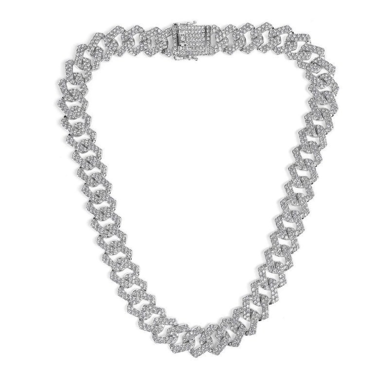 Invicta Elements Iced Out Mens 22 Cuban Silver Chain 80853 Necklace, $89.99 Retail - Brand New