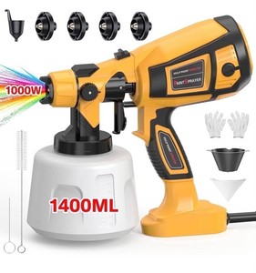 Purevigill 1000W HVLP Paint Sprayer 1400mL, Yellow, $60 Retail - Brand New