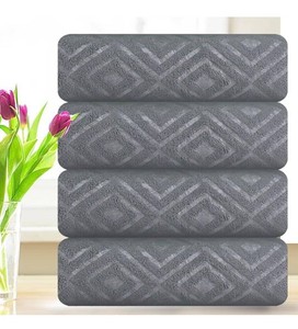 Smuge Oversized Ultra Soft Microfiber Bath Towels 35 x 70, Dark Grey - Brand New