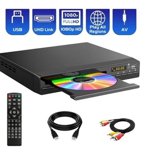 HD DVD & CD Player 1080p USB HDMI, Black - Brand New