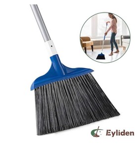 Eyliden Heavy-Duty Stiff Bristle Broom 54.3, Blue - Brand New