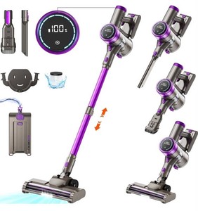 KANFUAQ P2 Cordless Stick Vacuum, Purple, $75 Retail - Brand New