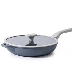 Pricusis 12 Ceramic Nonstick Frying Pan with Lid, Blueberry Grey - New