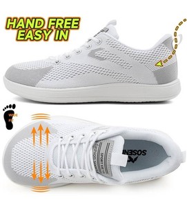 Senfer Hands-Free Slip-On Slip Resistant Shoes Womens Size 7, White - Brand New