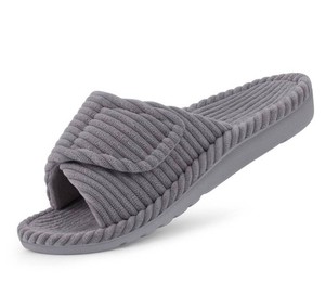 L4fun Womens Adjustable Orthotic Slippers, Gray, Size 99.5 - Brand New
