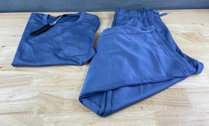 Fantaslook Womens 2-Piece Top & Pant Set, Blue, Size Large - Brand New
