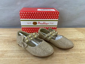 PandaNinja Cheryl Glitter Gold Flats Size 7 Toddler - Brand New