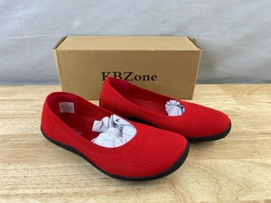 Kbzone Y2301 Womens Red Slip-Resistant Walking Shoes Size 6 - Brand New