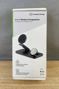 Compact Design F8 3-in-1 Wireless Charging Pad - Brand New