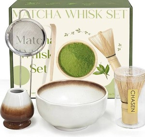 Matcha Whisk Set with Bowl, Sifter & Accessories - Brand New