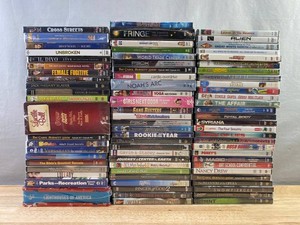 75 DVD Movie and TV Collection - The Firm, The Conjuring 2, Parks and Recreation, World Trade Center, Julian Michaels, Body of Lies, Rush Hour 2, Porkys, Lighthouses of America, The Imaginarium of Doctor Parnassus, Etc. - Brand New&nbspC