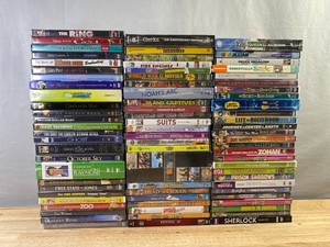 75 DVD Movie and TV Collection - The Ring, Cars, Les Paul, Cinderella Man, Million Dollar Baby, Ghost, October Sky, Basic Obedience, Amazing Magic Tricks, Clerks, Harry Connick Jr., Cars, The Land Before Time, Etc - Brand New&nbspC