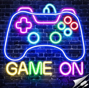 GAME ON Video Game Neon LED Light Gamer Wall Sign - Brand New