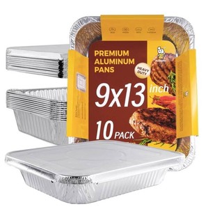 Katyite Premium Aluminum Pans with Lids 9 x 13, 10 Total - Brand New