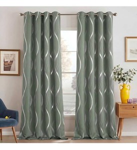NICETOWN Blackout Grommet Curtains Grayish Green 52 x 84, 2 Total - Brand New
