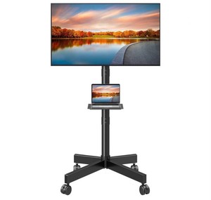 Mobile TV Stand 23-60 Black Rolling Cart, $76 Retail - Brand New