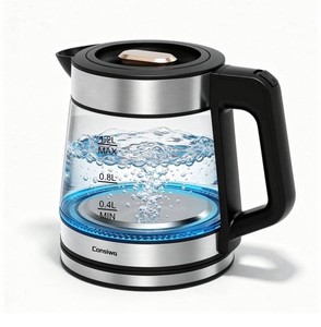 Consinwo 1.2L Glass Electric Kettle, 1400W - Brand New