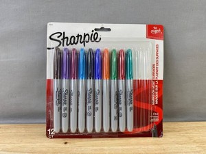Sharpie Fine Point Permanent Markers, Assorted Colors, 10 Total Markers - New