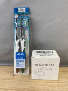 R-M Oral Toothbrushes & Retainer Box - Brand New