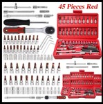 Mechanic 1/4" Drive Ratchet Wrench 45 Piece Set - Brand New