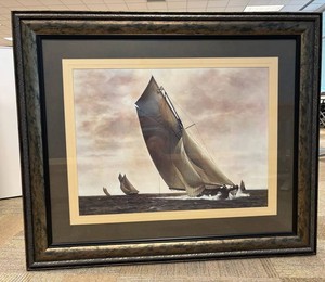 Framed Maritime Sailing Yacht Art Print