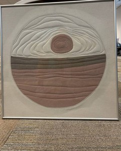 Framed Textured Abstract Wood-Grain Wall Artwork