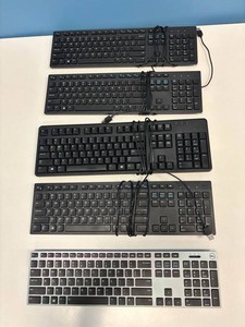 Dell Wired USB Full-Size Keyboards With Numeric Keypads (Lot of 5)