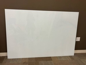Large Wall-Mounted Whiteboard With Six Mounting Brackets