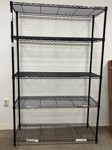 Black 5-Tier Freestanding Wire Shelving Unit