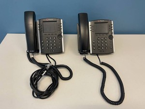 Polycom HD Voice Desk Phones With Stands (Lot of 2)