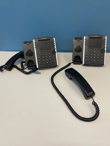 Polycom VoIP Desk Phones With Handsets (Lot of 2)