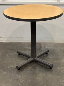 Round Cafe Table With Four-Way Pedestal Base