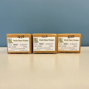 PB BB81 World Class Steel Door Hinges 4.5 X 4.5 (Lot of 3)