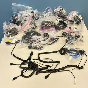 Mixed Lot Assorted Wired Telephone Headsets & Accessories