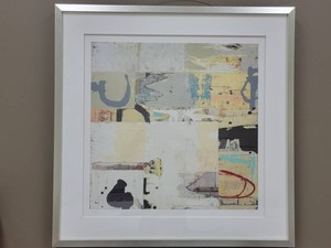 Signed Framed Abstract Mixed-Media Artwork