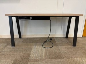 Contemporary Office Desk With Integrated Power Strip